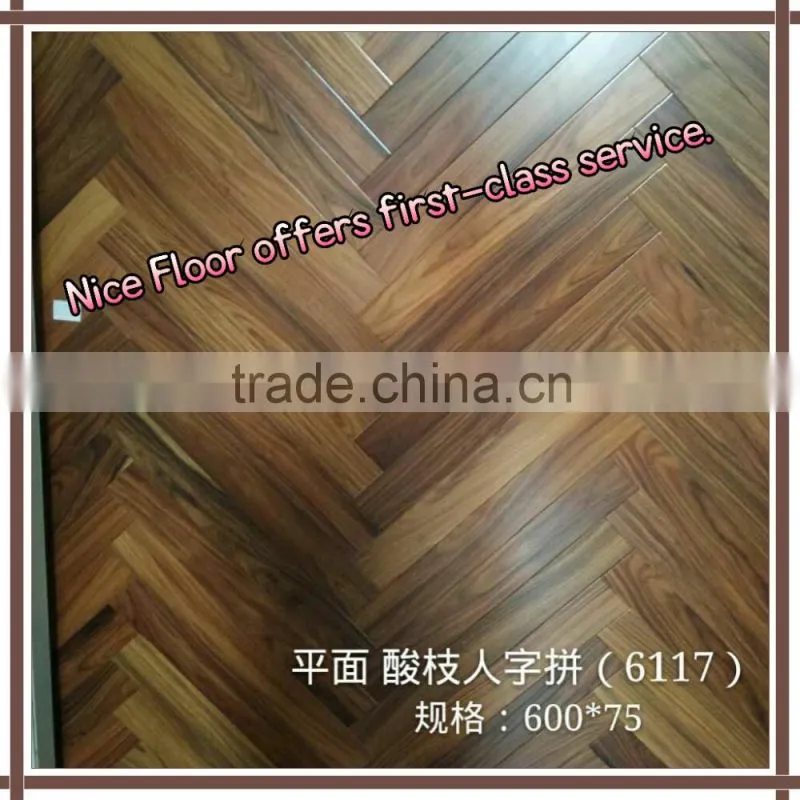 Africa Black Mkuruti Herringbone Engineered Wood Flooring