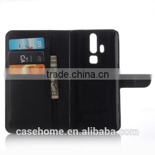Litchi pattern Leather wallet flip stand pouch Cover Case For ZTE Axon Elite