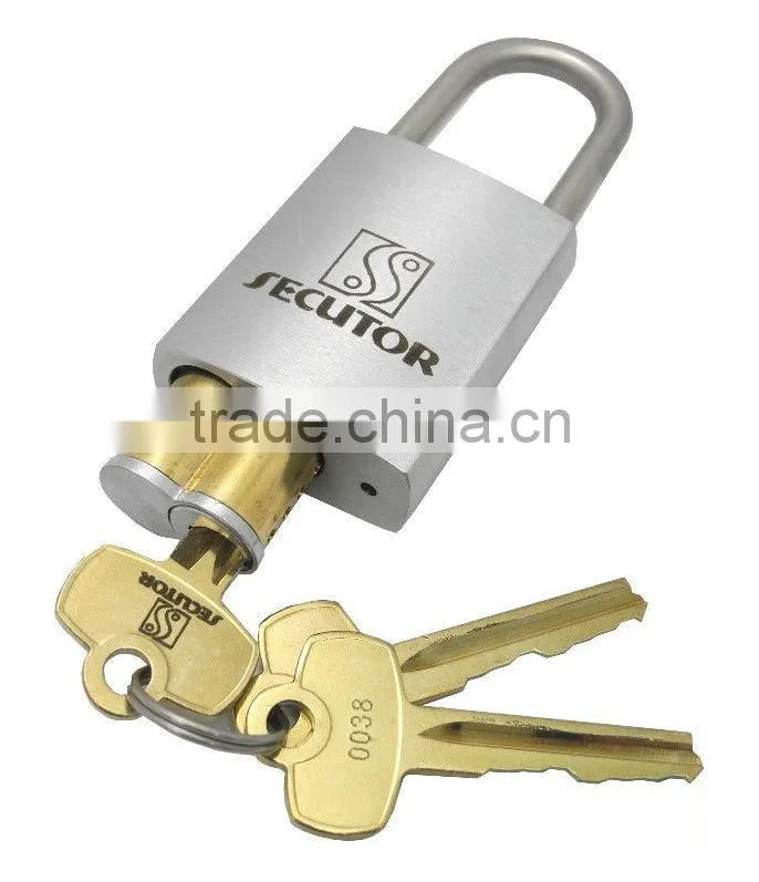 45mm, 1-25/32" Interchangeable Cylinder Safety Brass Padlock