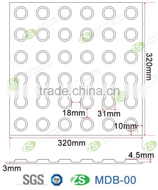 TPU Nano Rubber Tactile Indicator For Sidewalk