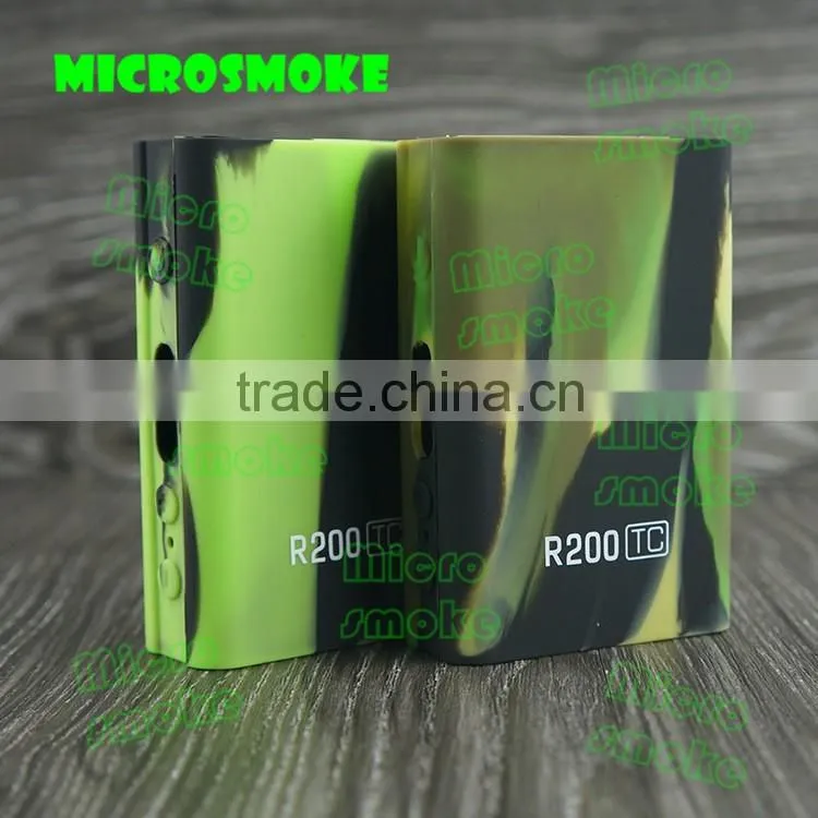 Newest silicone case for Smoke R200 TC Box Mod with Mini TFV4 Tank silicone skin/sleeve for Smoke R200W Kit