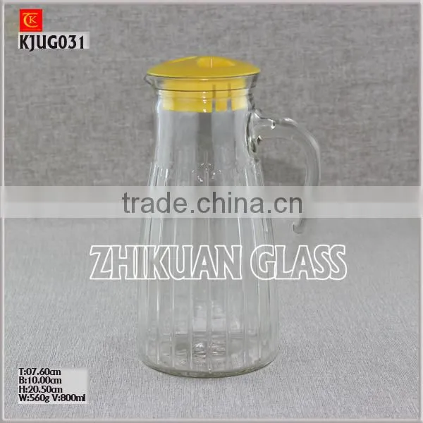Glass Jug with Lid Glass pitcher water Jug