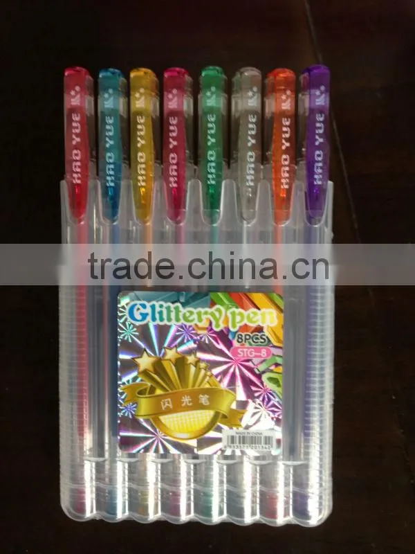 Zhejiang 100 style click plastic glitter pen
