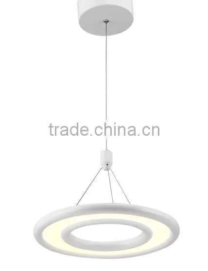 Modern Remote Control Crystal Chandelier with Three Rings