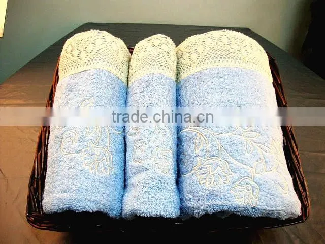100% Cotton Guest Towel Sets Beige color, decoration bath towel sets