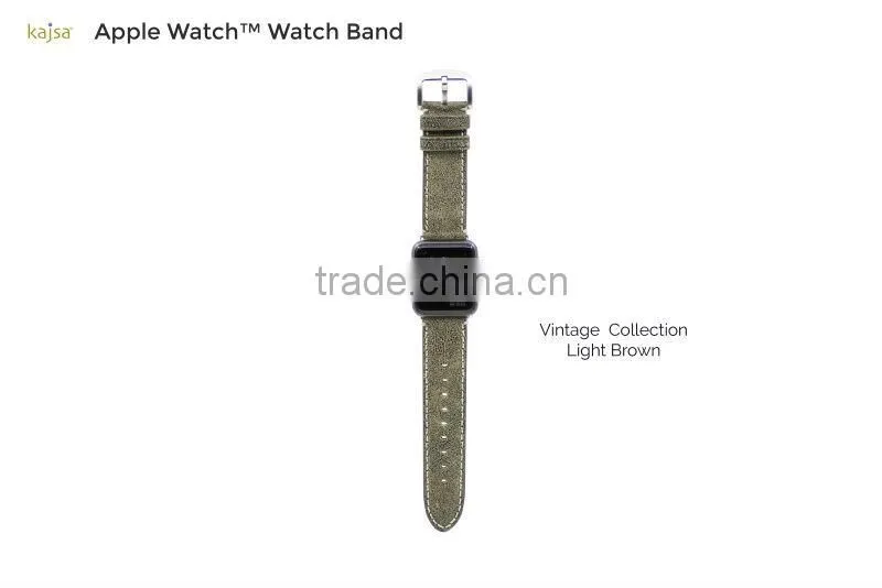 Original kajsa Vintage Collection Genuine Leather Watch Band Wrist Strap For 42MM Apple Watch MT-3968