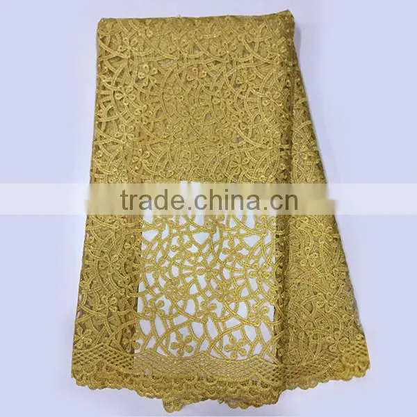 Unique Popular new designs embroidered net lace fabric