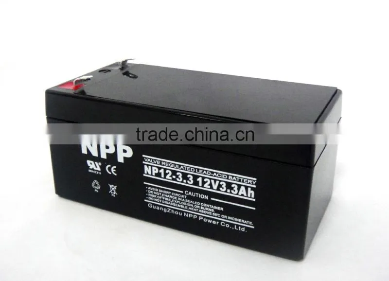 wet lead acid batteries 12v3.3ah for UPS/inverter/converter/scooter
