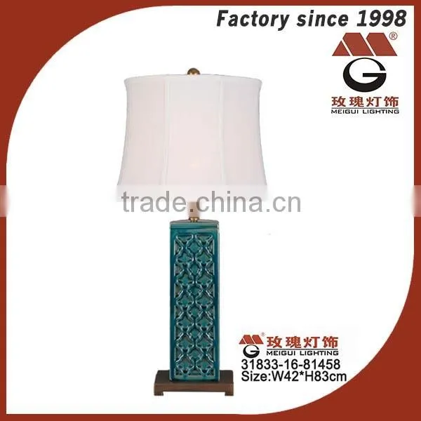 porcelain custom table lamp with brass base