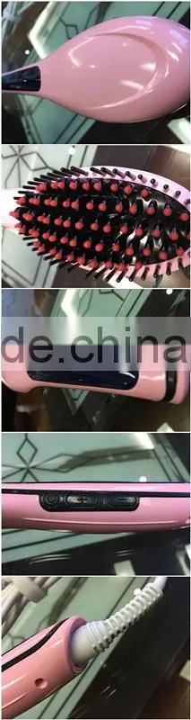 NEW ARRIVAL 2016 hot selling black New Arrival professional Electric hot air brush magical Hair brush straightener