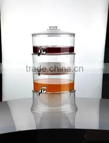3 Tier outdoor party drink acrylic beverage dispenser