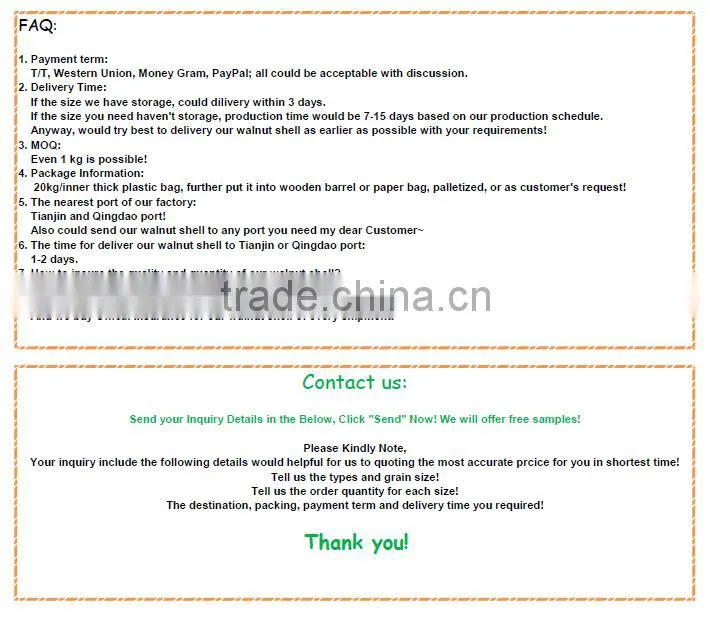 Selling Price water treatment material black walnut hull powder