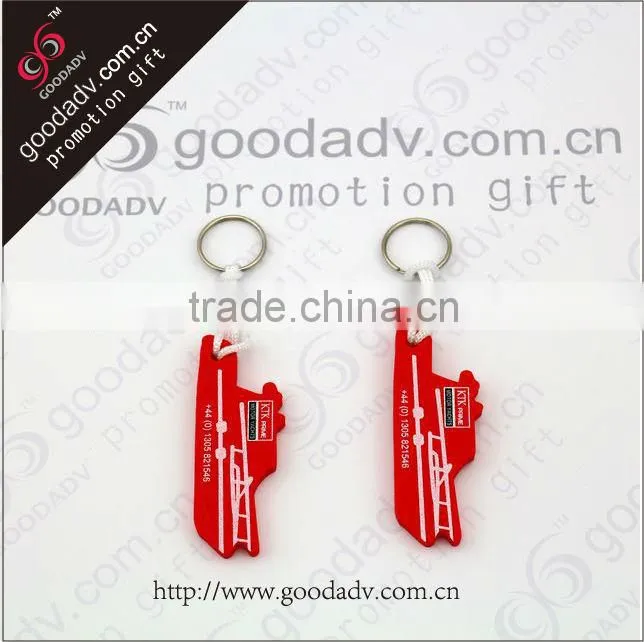 Hot selling ship shape keychain custom EVA keyring