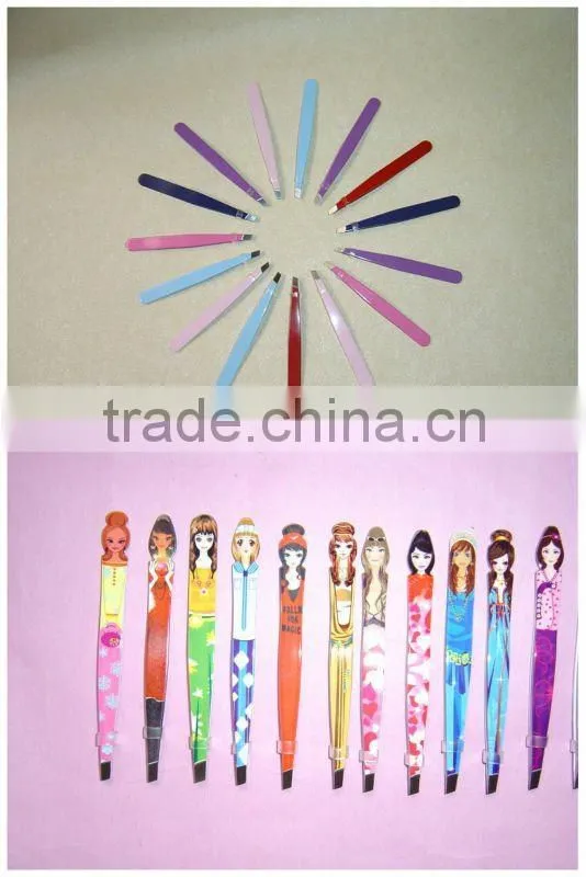 Lady eyelash eyebrow facial hair tweezers