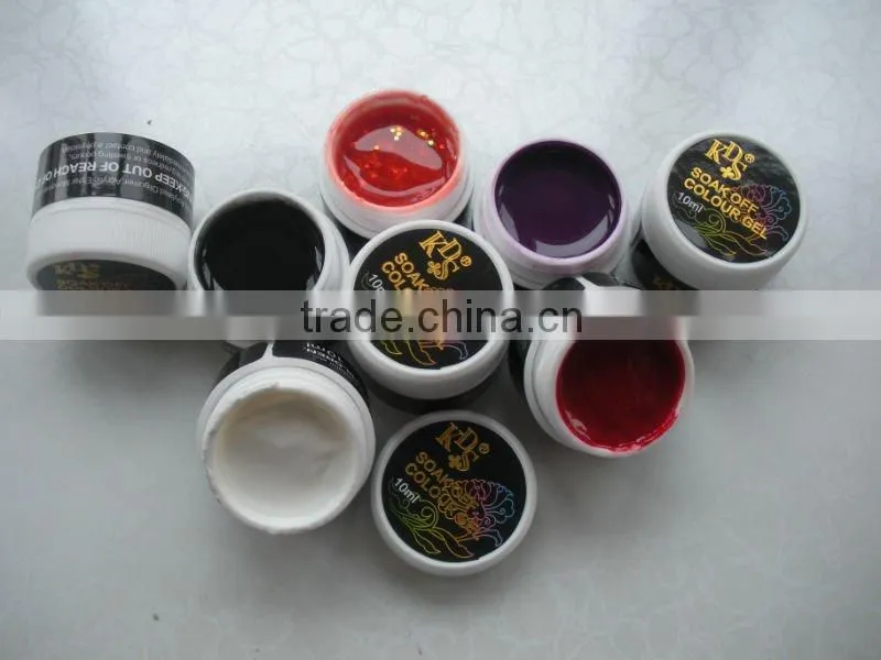 Easy soak off uv gel color make up changing color uv gel