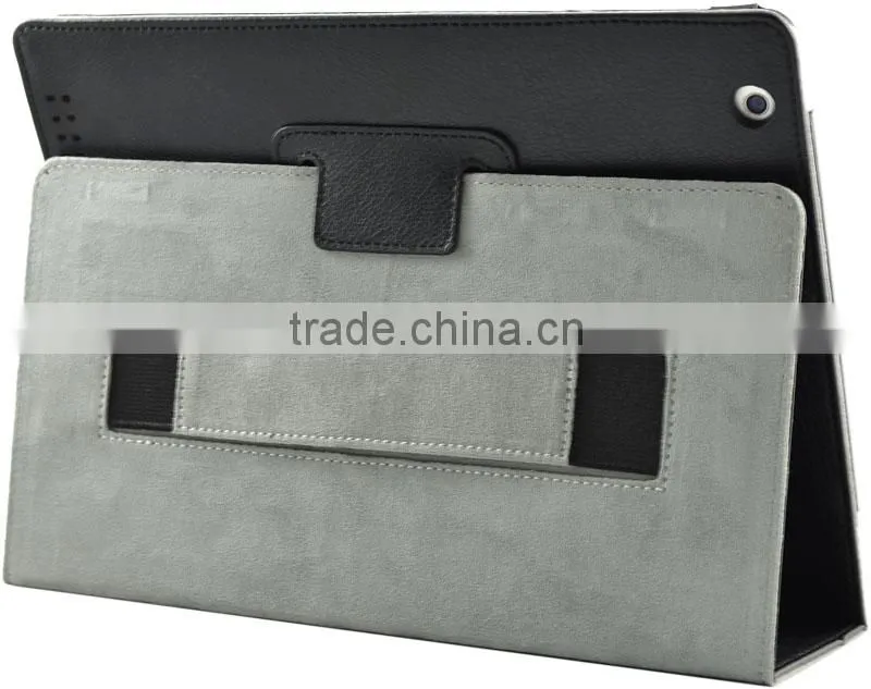 High Quality Ultra Thin PU Leather Smart Cover leather case for ipad