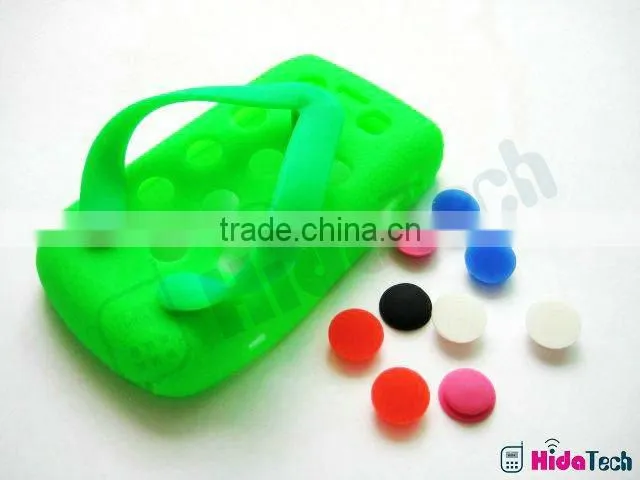 silicone gel case cover for blackberry 9700, slipper shape,shoe shoes pattern design