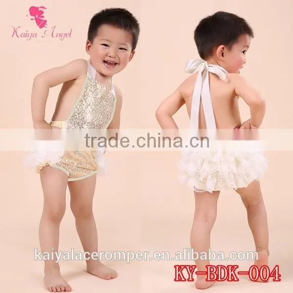 Wholesale Popular High Quality Sleeveless Floral Fresh Baby Girls Lace Romper
