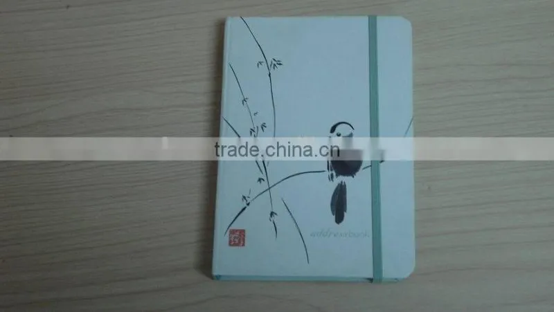 cardboard cover notebook with elastic