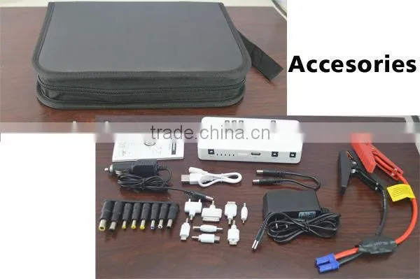 Hot sells 12000mAh white portable car mini jump starter