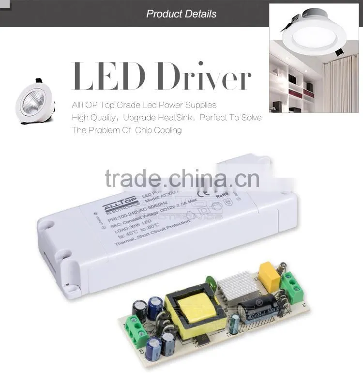 High efficiency 1250mA 30w led driver constant voltage