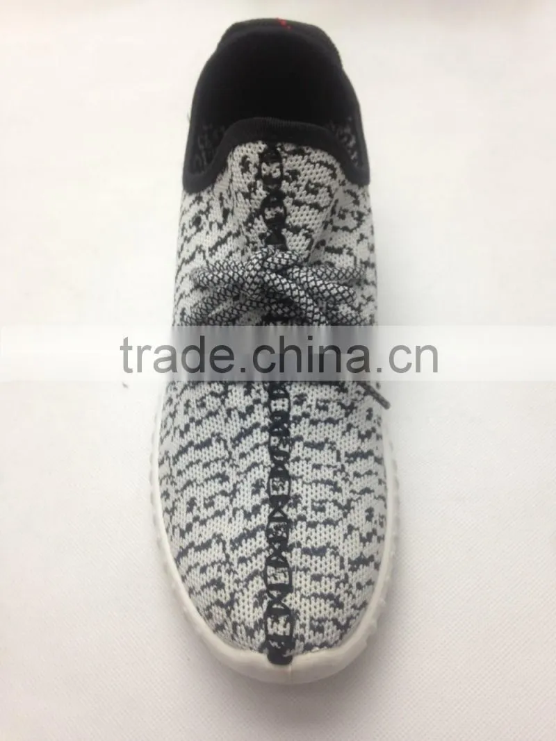 2016 factory flyknit running shoes hot selling lace up injection hiking shoes