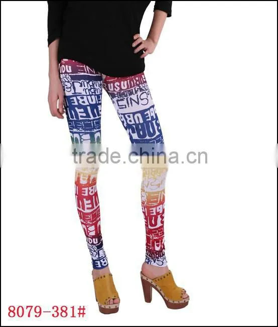 USA Trendy Square Rhombus Tartan Digital Print Leggings