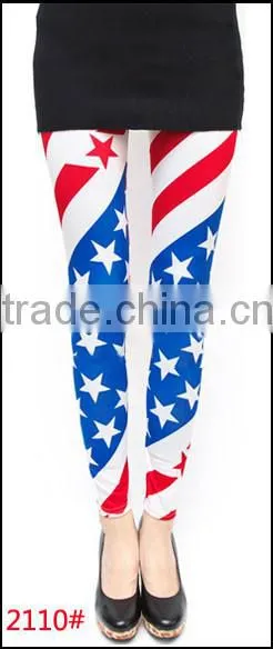 USA Trendy Square Rhombus Tartan Digital Print Leggings