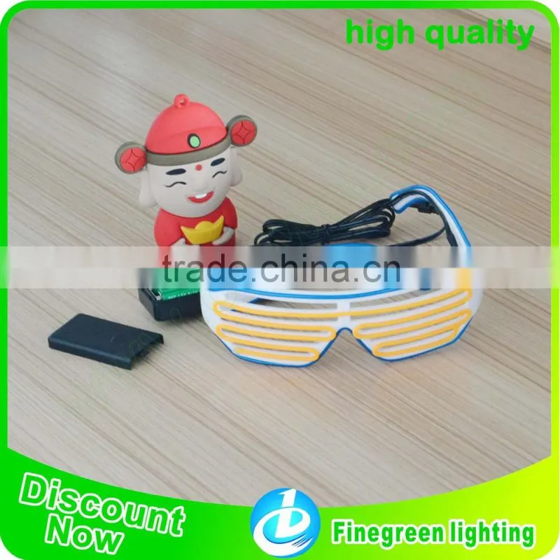 high quality and top selling Ray-ban style el wires glowing glasses