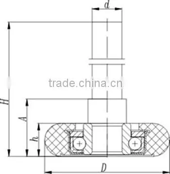 42-0052 pu roller heavy duty ball bearing plastic nylon v groove window roller conveyor sliding door roller