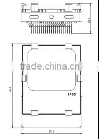 waterproof high lumen housing 50w led flood light