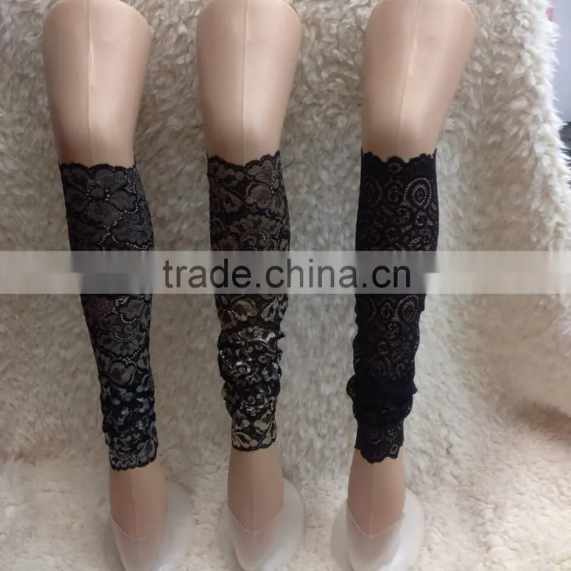 Wholesale Acrylic Knitted Leg Warmers With Buttons For Women Girl Lace Leg Warmers