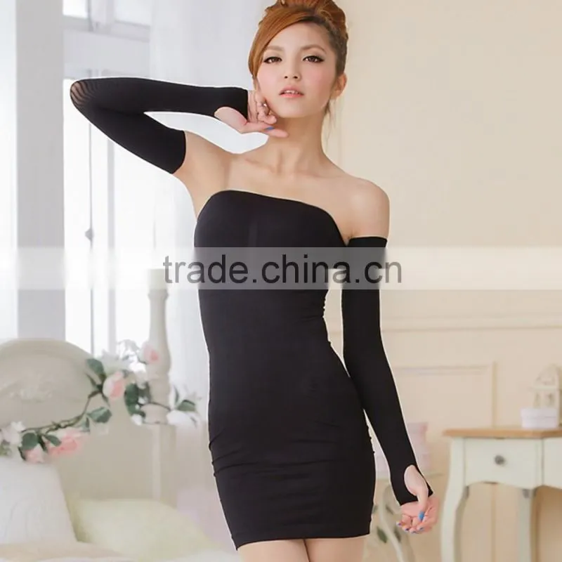 Sexy Wrapping Dress Push Up Breast Bust up Onepiece Corset Full Slip Strapless Full Slip