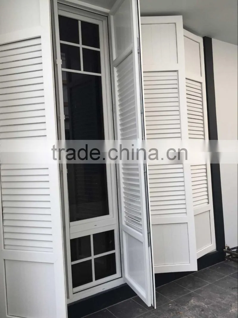 new design pvc window shutter, high quality upvc jalousie windows and doors