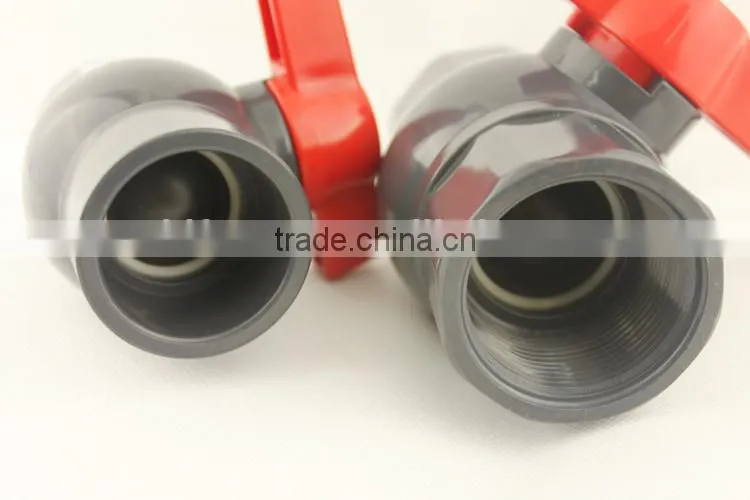 Hot selling common plastic PVC compact ball valve factory price