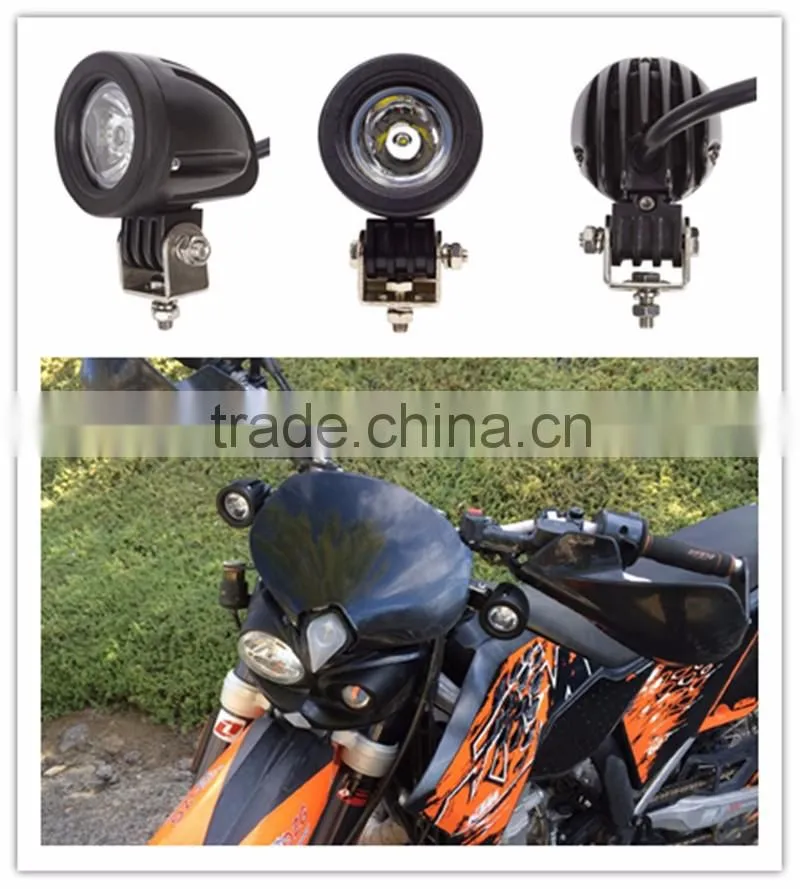 Bike Light 10W Cre-e Motorcycle Bike led light lamp Spot LED Work Light 10 Degree Driving Light for Jee-p Cabin Boat SUV Truck