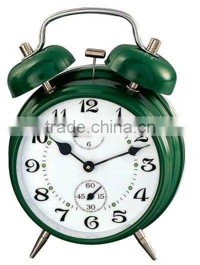 Mechanical twin bell alarm clock