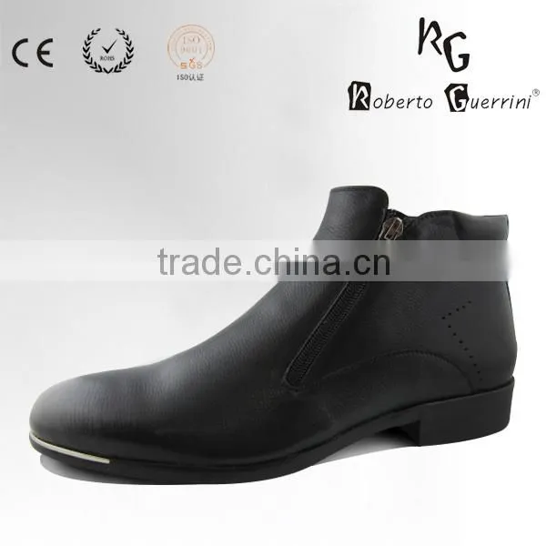 hot sale Black Leather ankle Boots