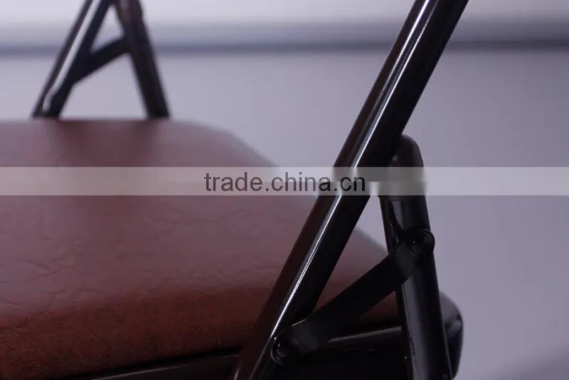 hot cheap PU leather folding chair with metal frame 1083A