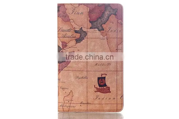 Luxury high quality Map wallet PU leather Case with stand For Samsung Galaxy Tab S 8.4 T700 Tablet