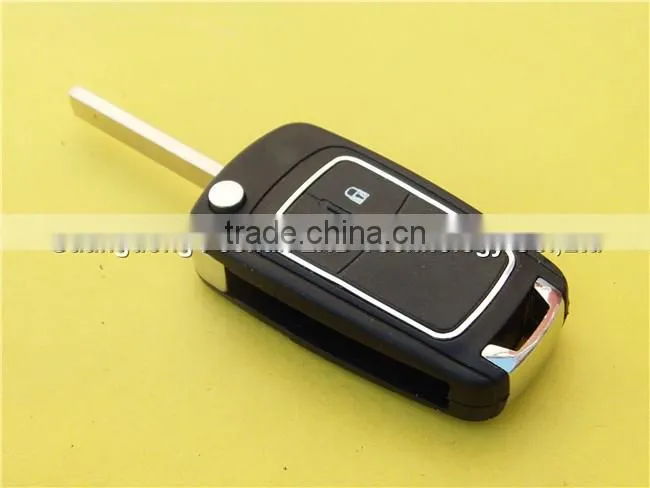 2 buttons flip remote key for Chevrolet Cruze HU100 blade