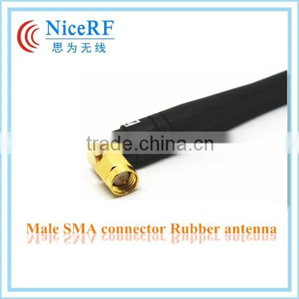 Rubber Antenna SW433-WT100 for Wireless Transceiver RF Module 433MHz Elbow Rod Antenna 433MHz Rubber Antenna 433