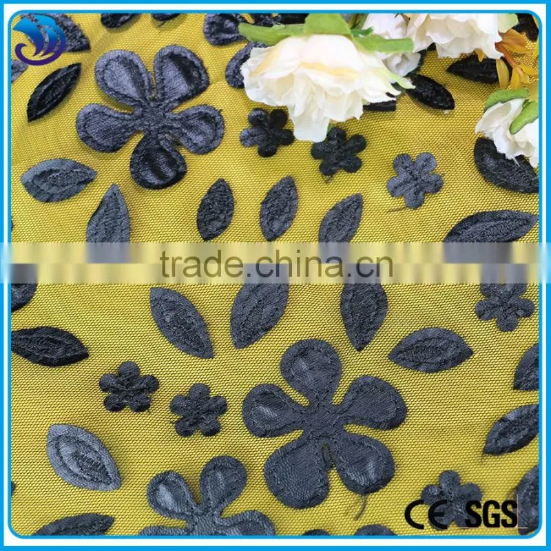 new laser embroidery fashion laser embroidery mesh fabric for girl's dressing