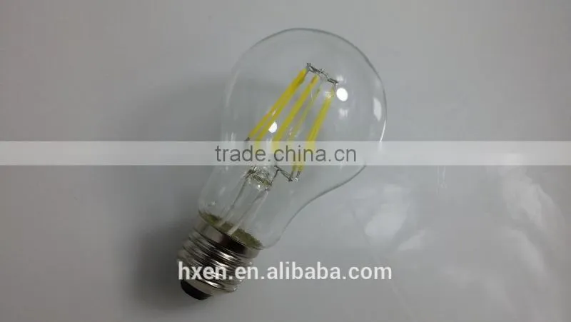 UL listed A19 A60 filament light bulb E26 6w led edison light