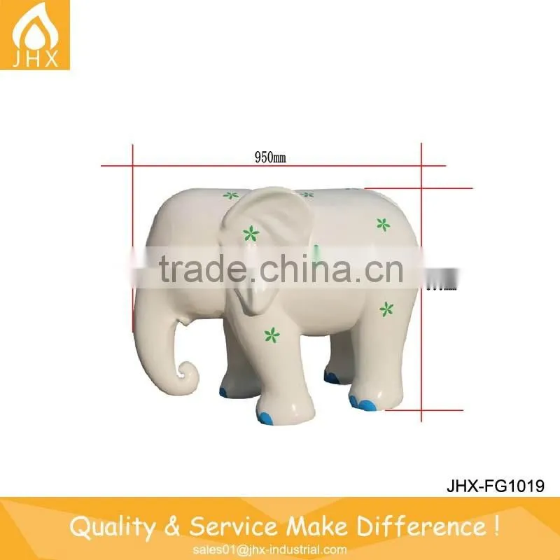 Outdoor Life Size Fiberglass Elephant Animal Statue For Sale