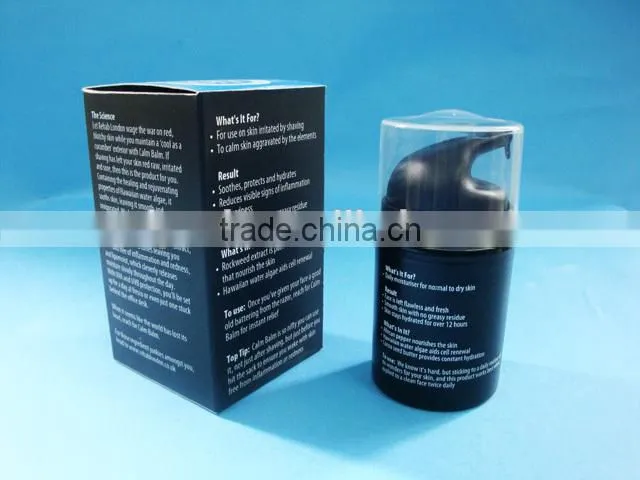 plastic airless bottle with display box, plastic airless cream bottle