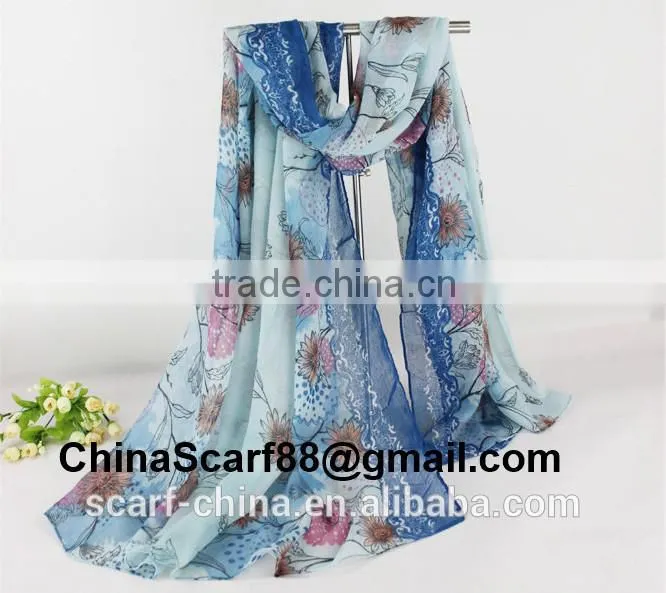 Floral infinity scarf