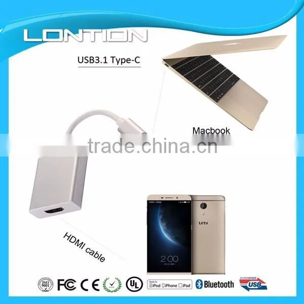 USB-C hub 4k*2k USB 3.1 Type C Male To HDMI Adapter Cable