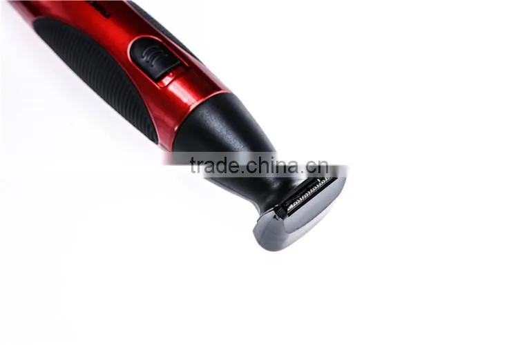 Precision wet and dry nose and ear hair trimmer with mustache cutter