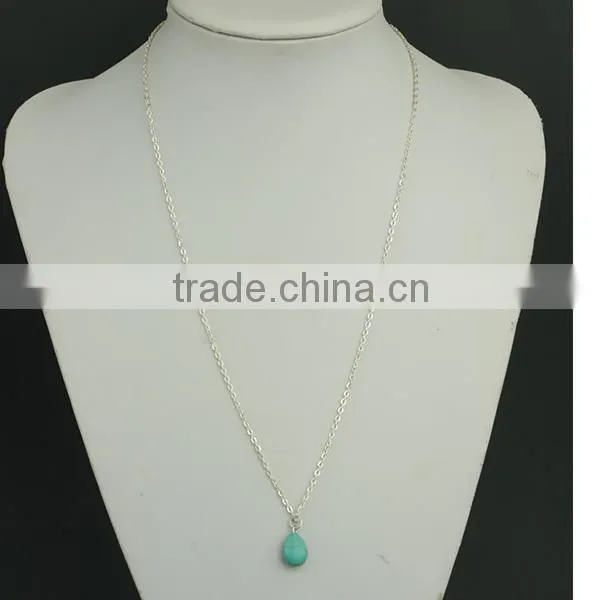 turquoise simple long wholesale silver jewelry china